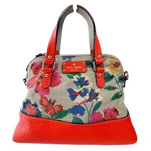 Kate Spade Orange Floral Grove Maise Satchel
